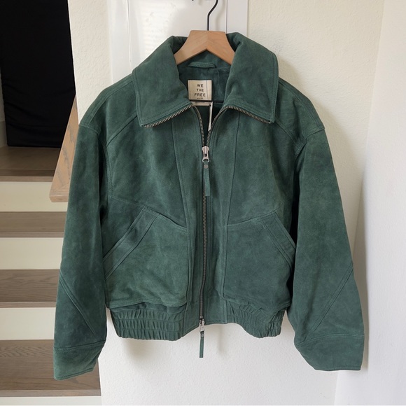 NWT Free People We The Free Desert Moon Suede Jacket in Green Grove - Picture 4 of 10